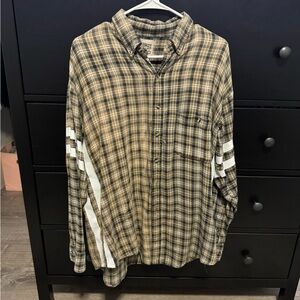 Furst of a Kind (LF) plaid shirt with stripes, size XL
